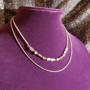 Two Necklaces Beaded and Ball